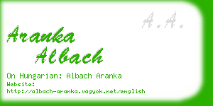 aranka albach business card